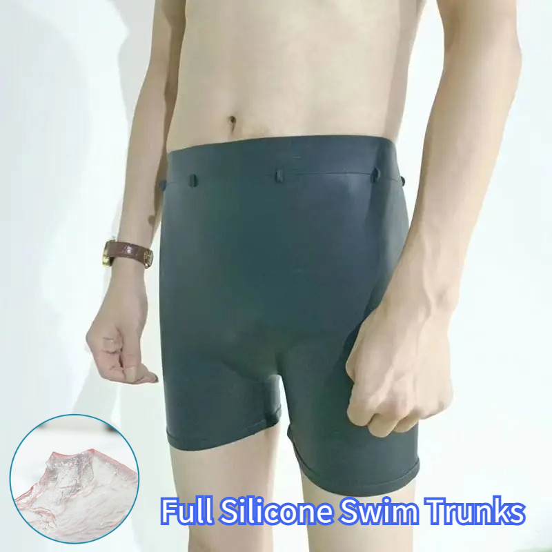 Swim Trunk Shorts - All-silicone Swimming Trunks Plus Size Big