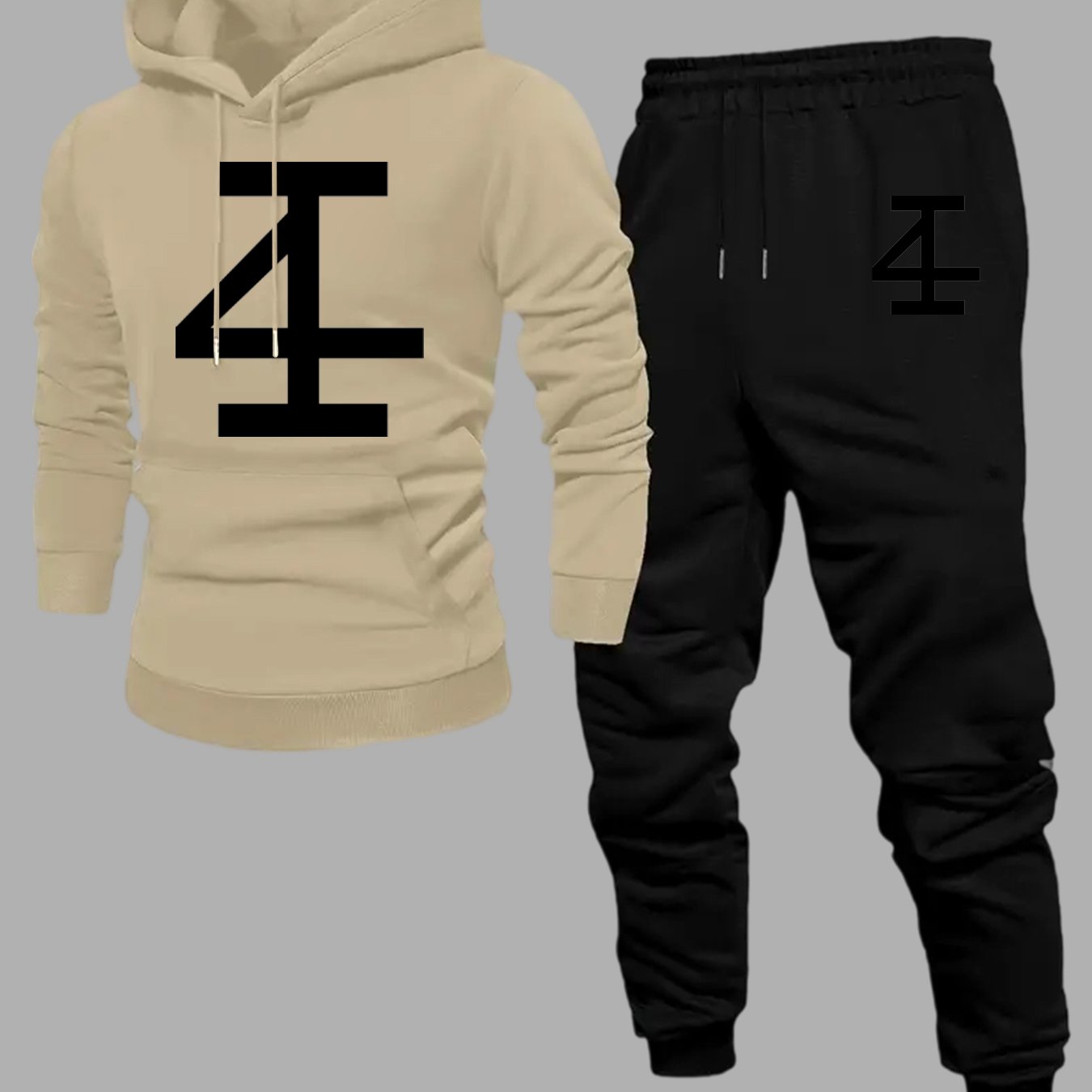 Jogger Sweatpants Men - Men Abstract Number 4 Hoodie Jogger
