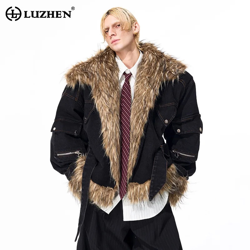Mens Fashion Winter 2025 - LUZHEN Fashion Personalized Faux Fur Splicing