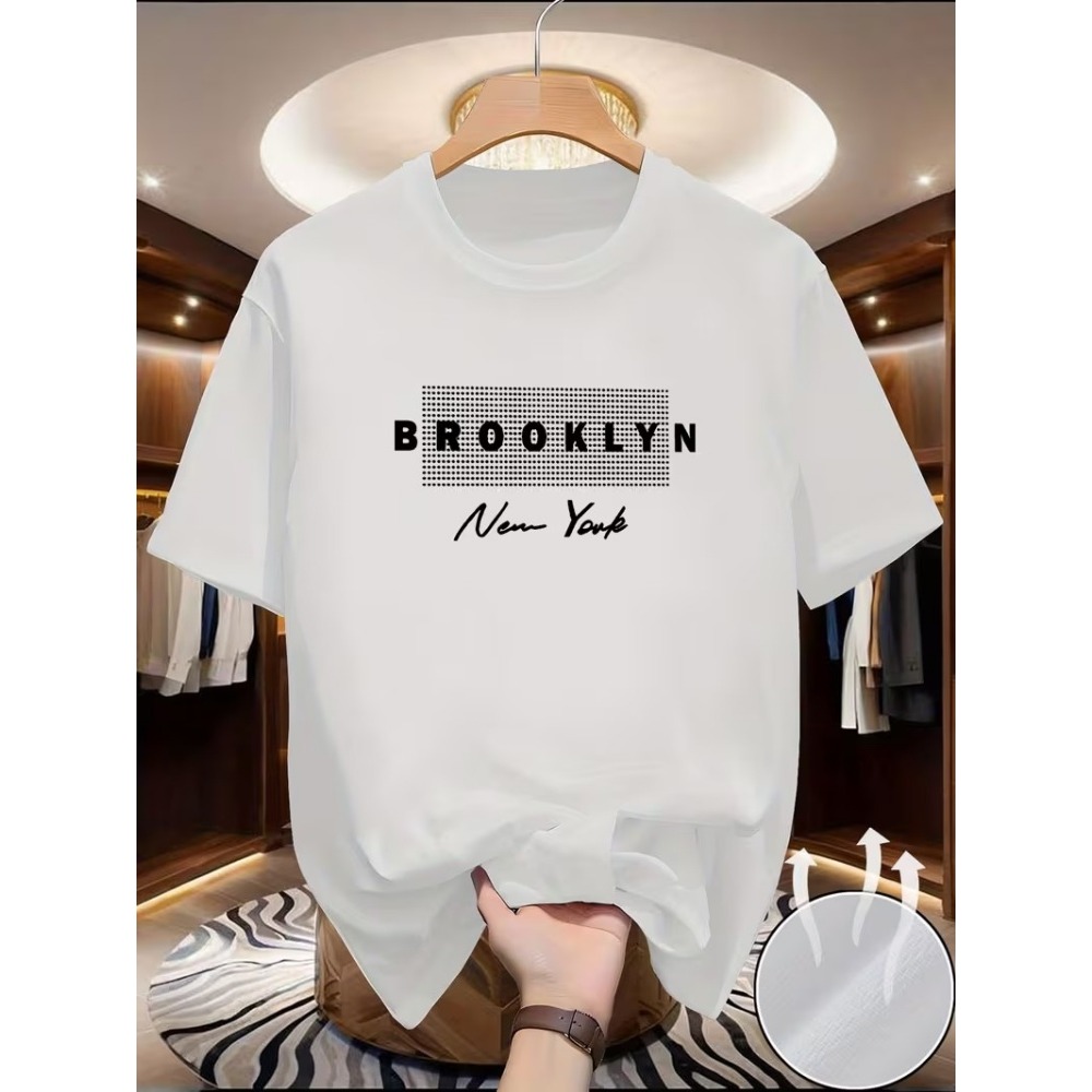 Men'S Fashion New York - Men Crew Neck Short Sleeve T‑Shirt