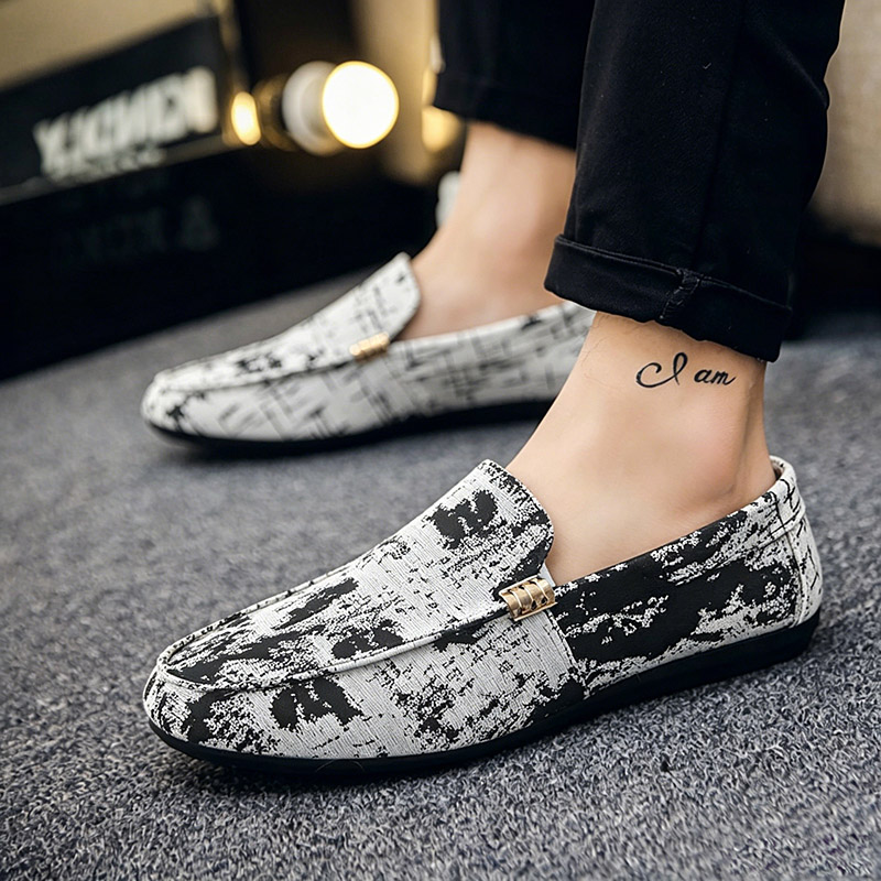 Mens Fashion Chinos - Flats Men's Loafers Canvas Sneakers Men