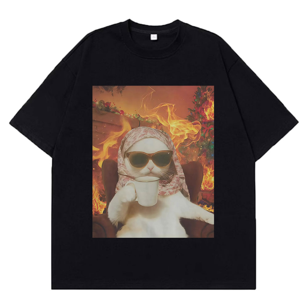 Men'S Fashion Aesthetics - I Chill Cat Xmas Funny Cat
