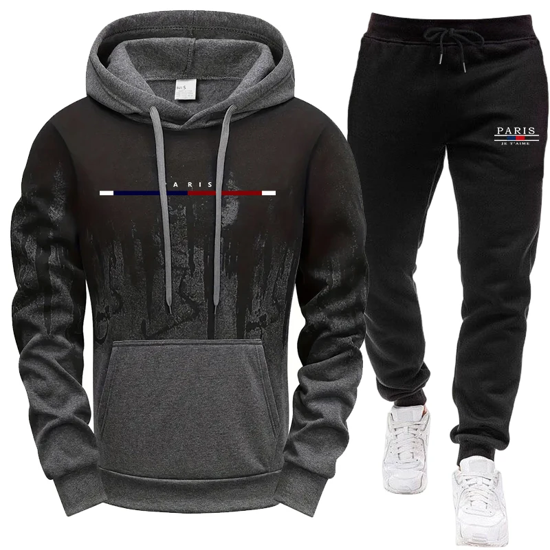 Jogger Sweatpants Men - Men's Set/Hoodie/Pants Autumn Winter Hooded Sweatshirt