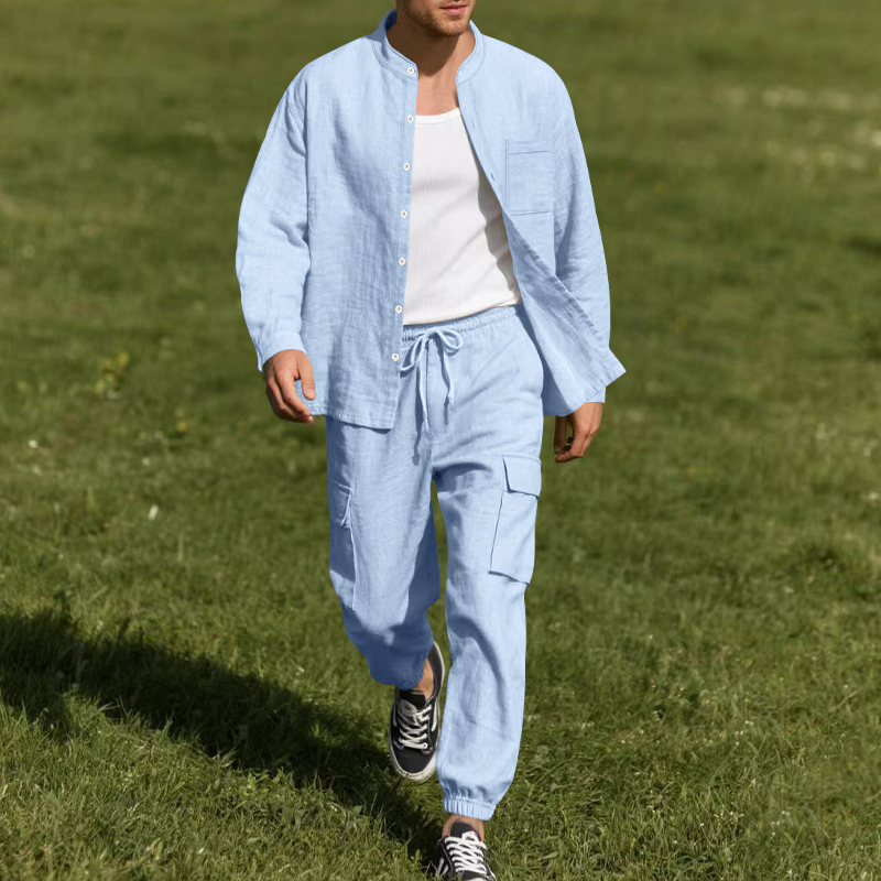Men's Linen Breathable Two-Pie - Linen Shirt Summer recension och pris