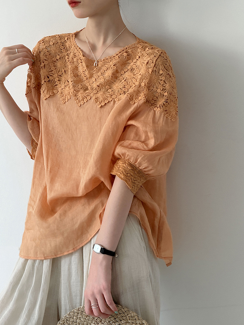 2026 Women Summer 100% Linen B - Linen Shirt Summer recension och pris