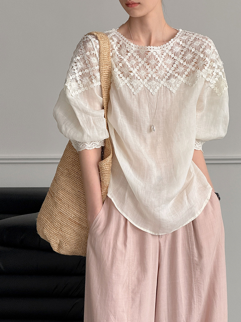 2026 Women Summer 100% Linen B - Linen Shirt Summer recension och pris
