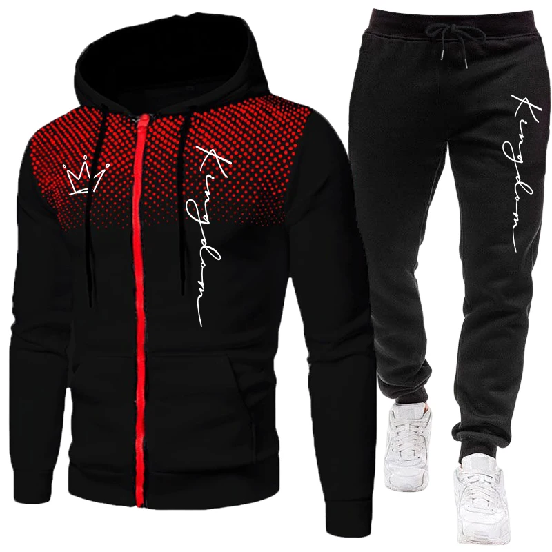 King Letter Printed Men's Set  - Jogger Sweatpants Men recension och pris