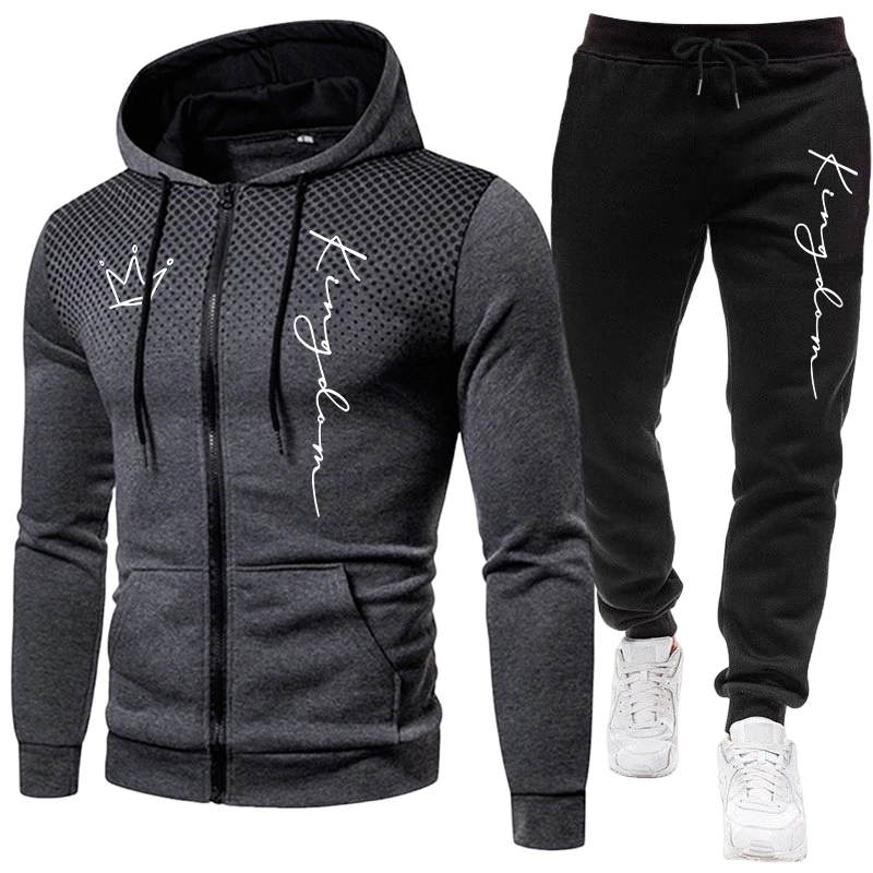 King Letter Printed Men's Set  - Jogger Sweatpants Men recension och pris
