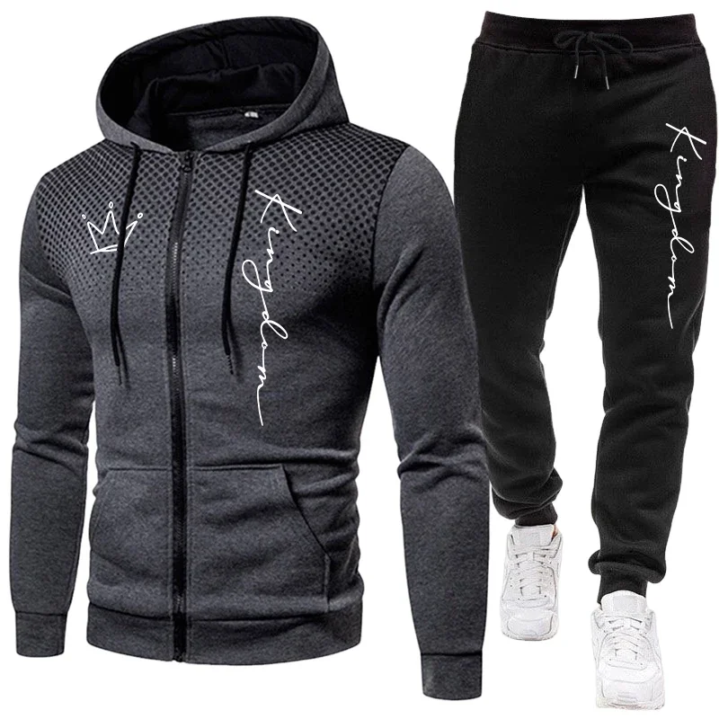 King Letter Printed Men's Set  - Jogger Sweatpants Men recension och pris
