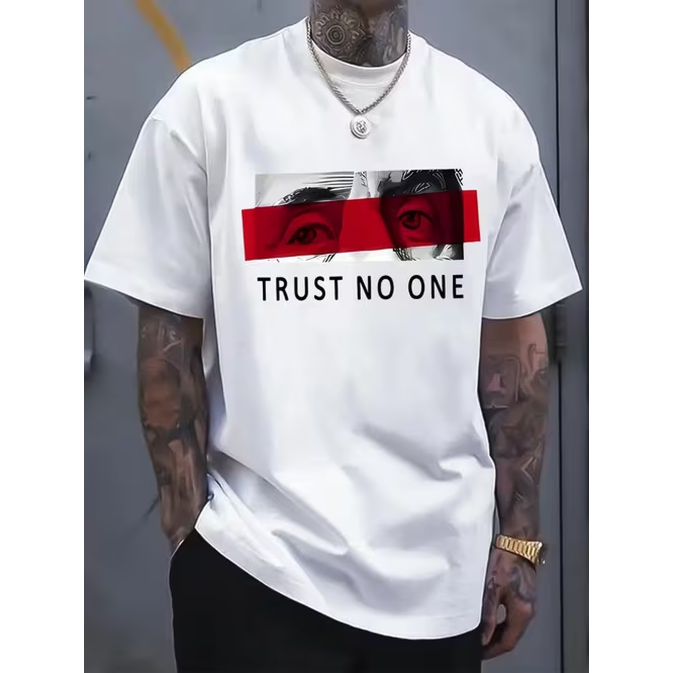 Fashion Printed Mens T Shirt H - Mens Fashion Combination recension och pris