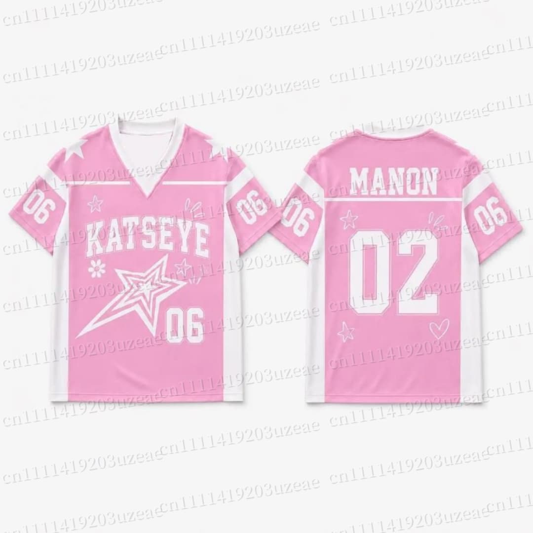 KATSEYE Pink Star Graphic T Sh - Men'S Fashion Aesthetics recension och pris
