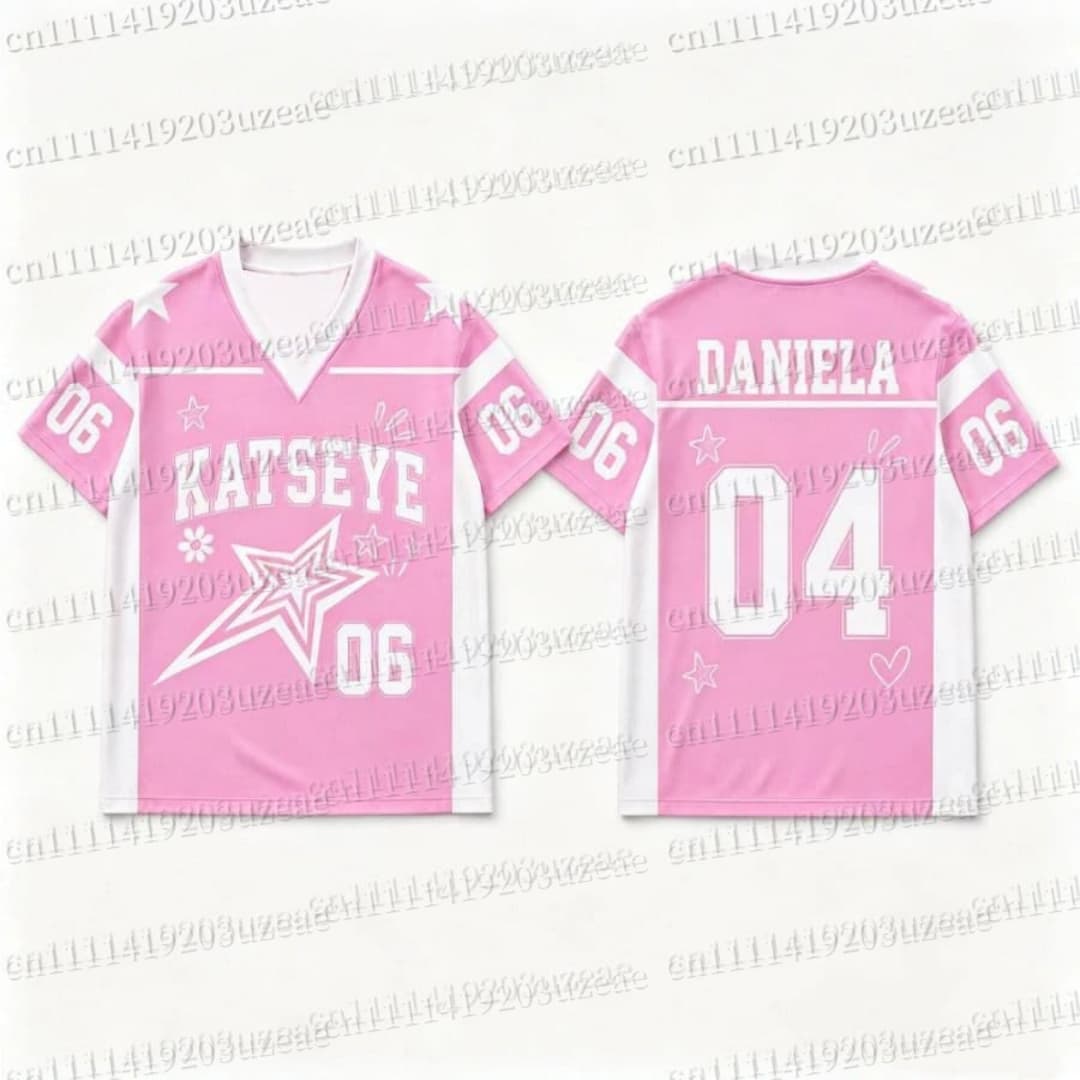 KATSEYE Pink Star Graphic T Sh - Men'S Fashion Aesthetics recension och pris