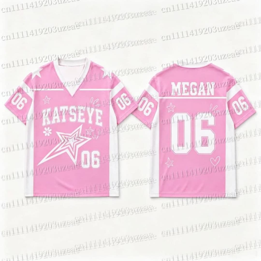 KATSEYE Pink Star Graphic T Sh - Men'S Fashion Aesthetics recension och pris