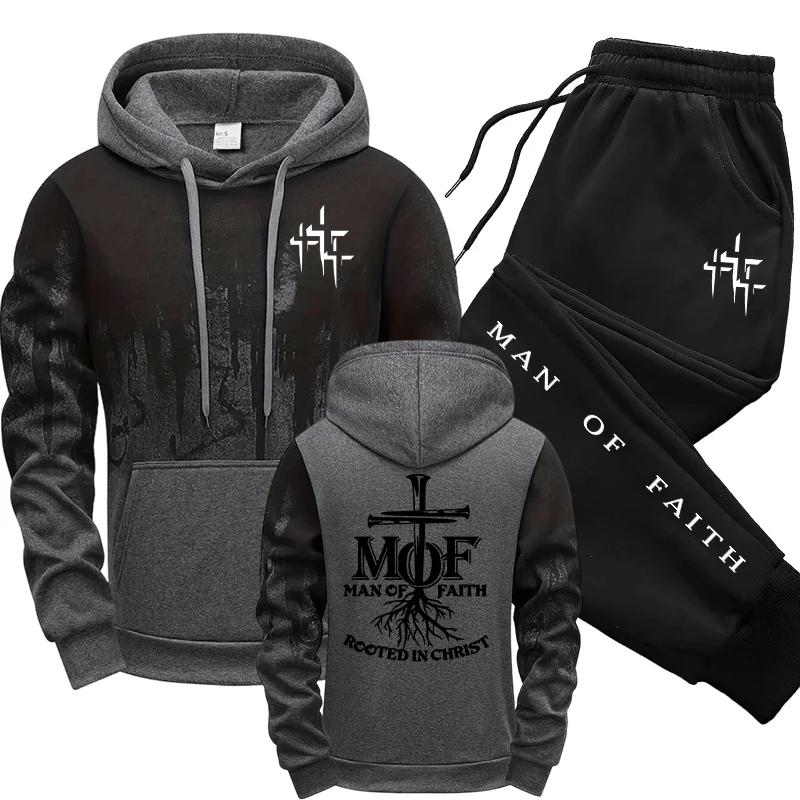 Man of Faith Men's Tracksuit H - Jogger Sweatpants Men recension och pris