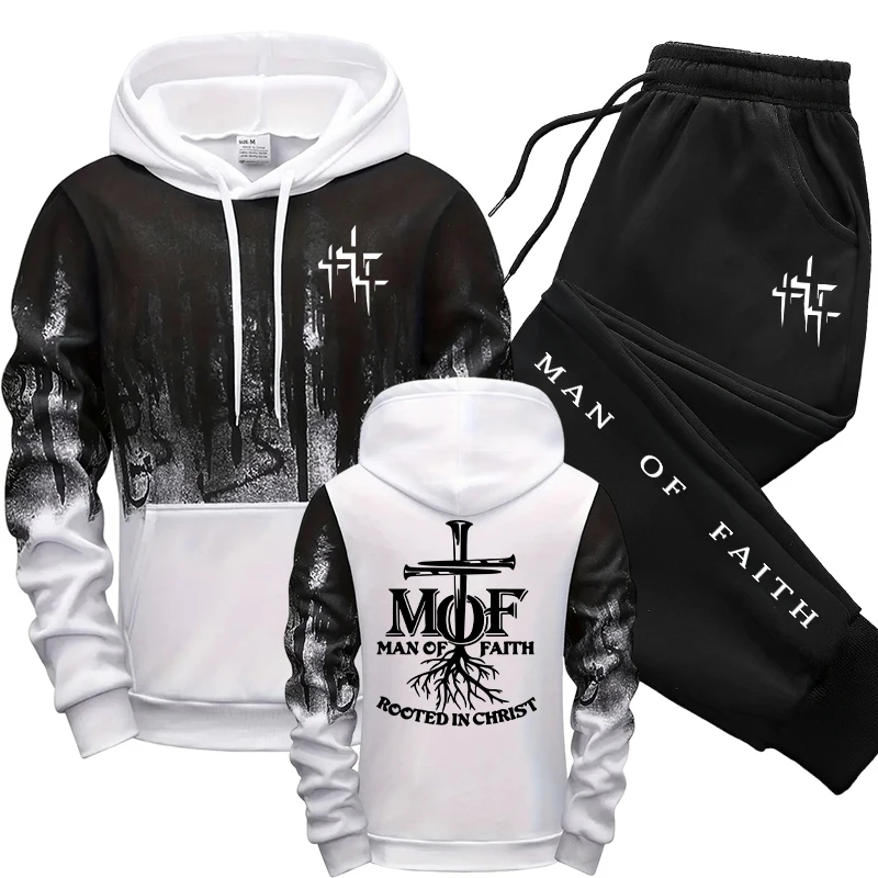 Man of Faith Men's Tracksuit H - Jogger Sweatpants Men recension och pris