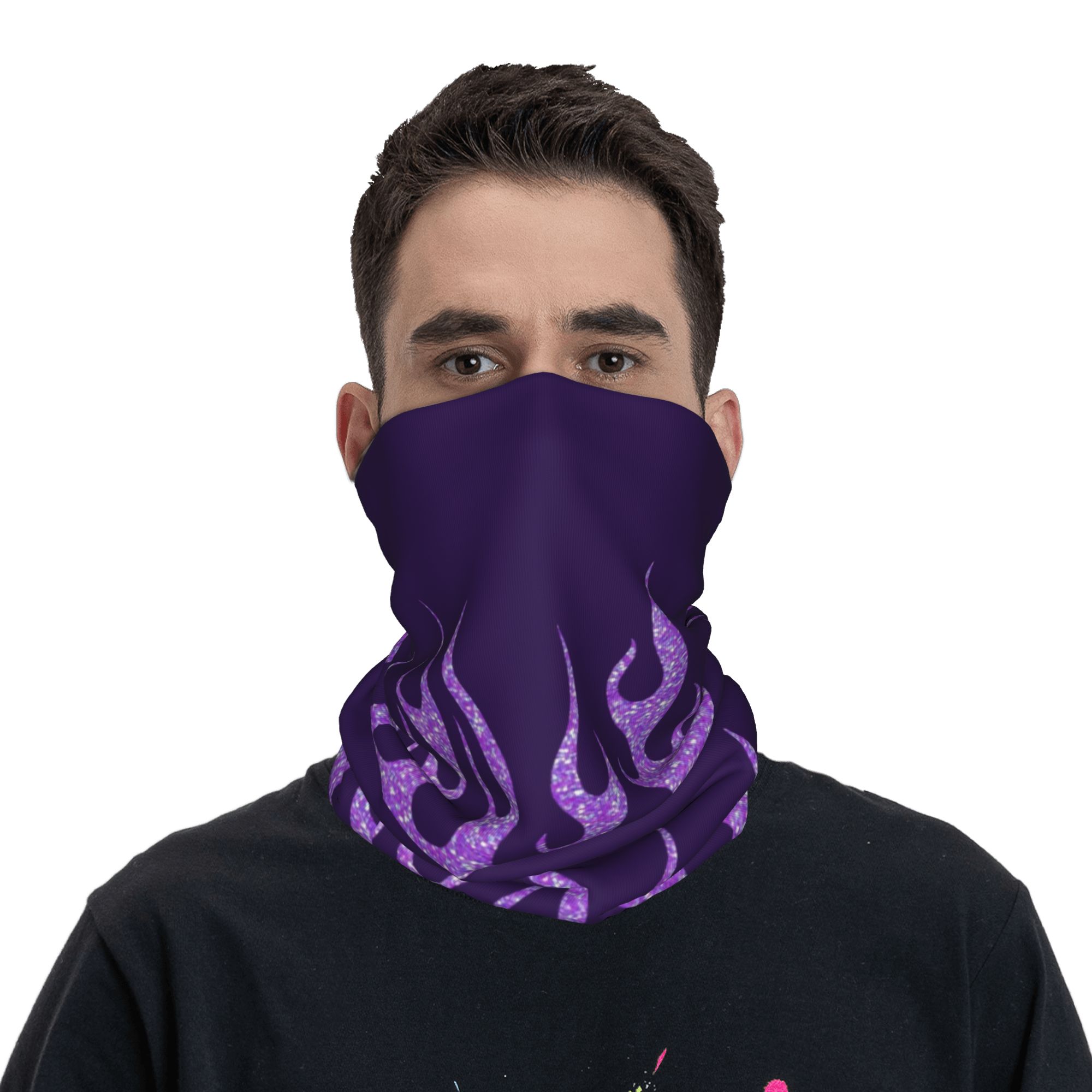 Custom Purple Glitter Flames B - Men'S Fashion Aesthetics recension och pris