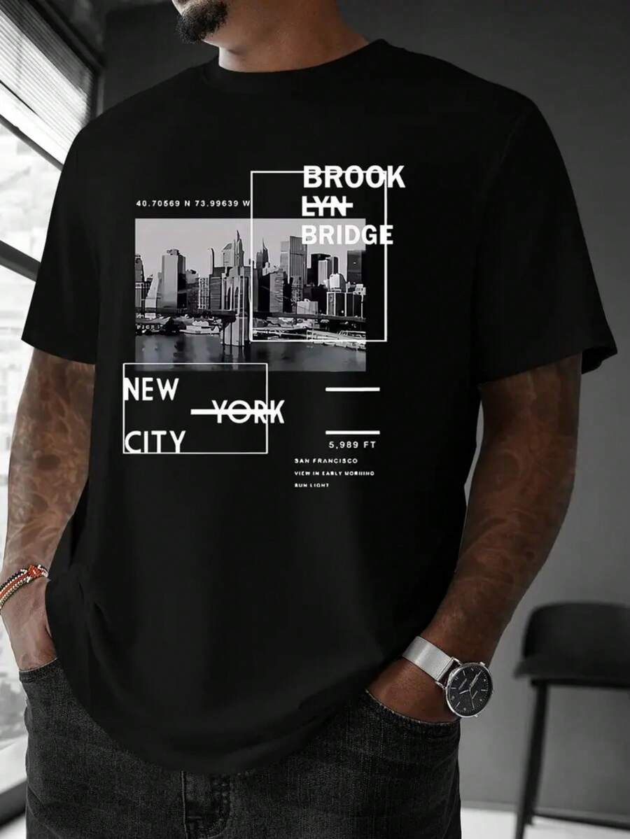 Fashion Printed Men's T-Shirt, - Mens Fashion Combination recension och pris