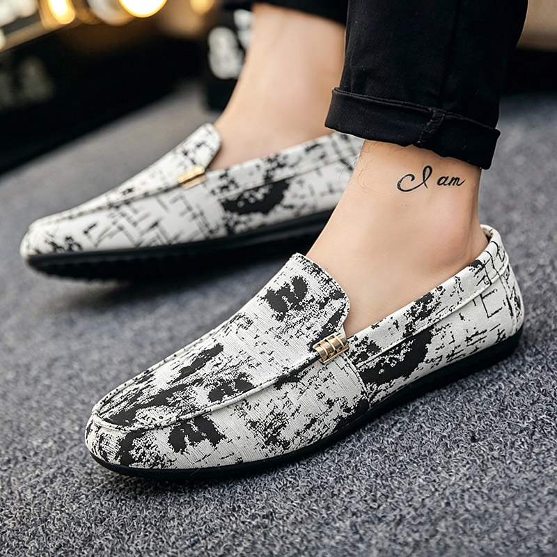 Flats Men's Loafers Canvas Sne - Mens Fashion Chinos recension och pris