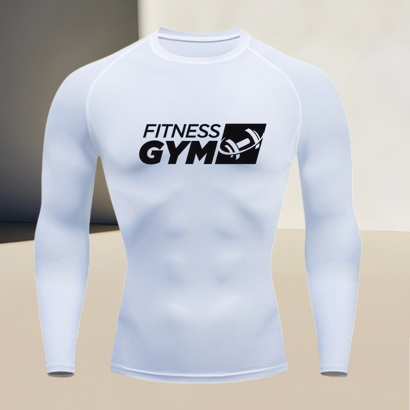 Men's round Neck Long Sleeve G - Compression Shirt Workout recension och pris