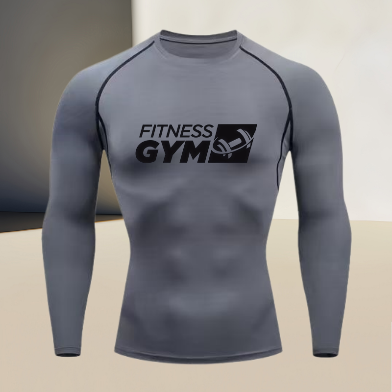 Men's round Neck Long Sleeve G - Compression Shirt Workout recension och pris