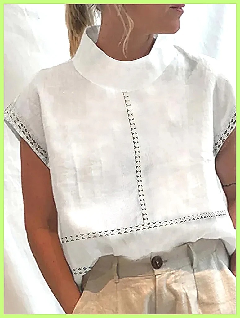 Women's Cotton Linen Pullover  - Linen Shirt Summer recension och pris