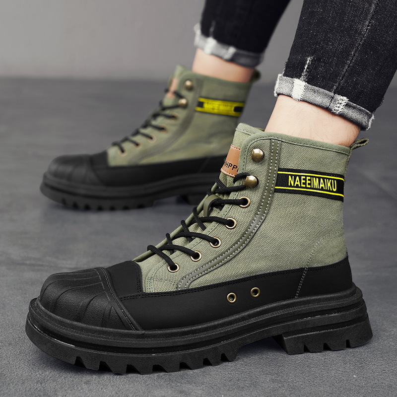 Mens Canvas Boots Fashion High - Mens Fashion Zapatos recension och pris