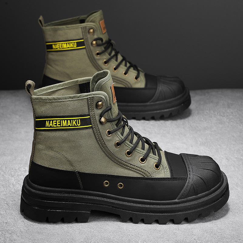 Mens Canvas Boots Fashion High - Mens Fashion Zapatos recension och pris