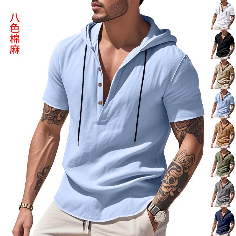 Casual Linen Shirt Light Blue  - Linen Shirt Summer recension och pris
