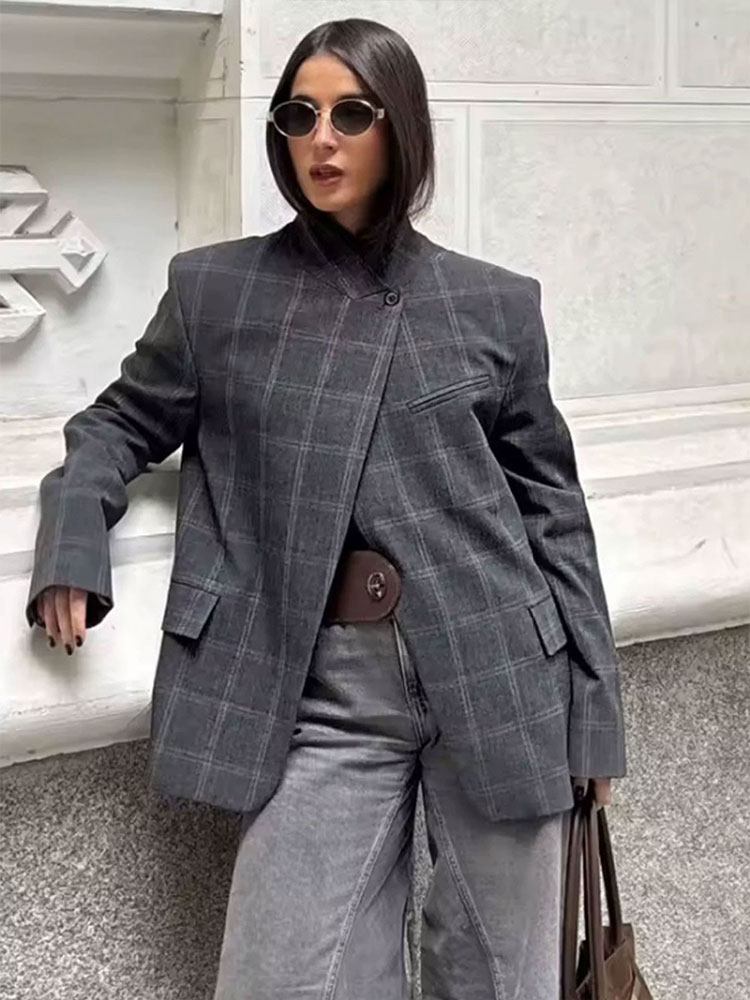 HH Women Fashion Plaid Blazer  - Mens Fashion Trends 2026 recension och pris