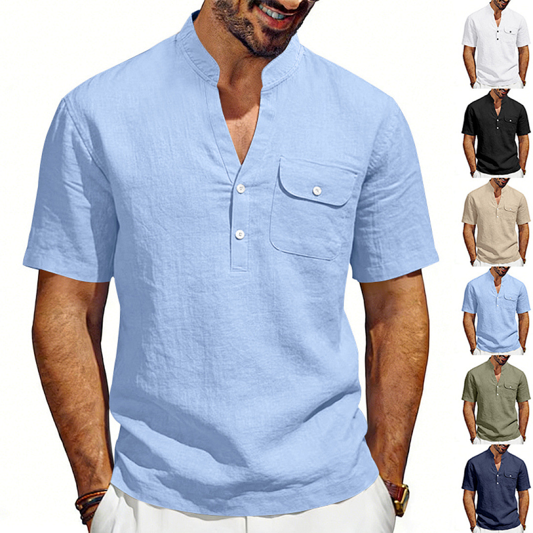 Cross-border summer linen loos - Linen Shirt Summer recension och pris