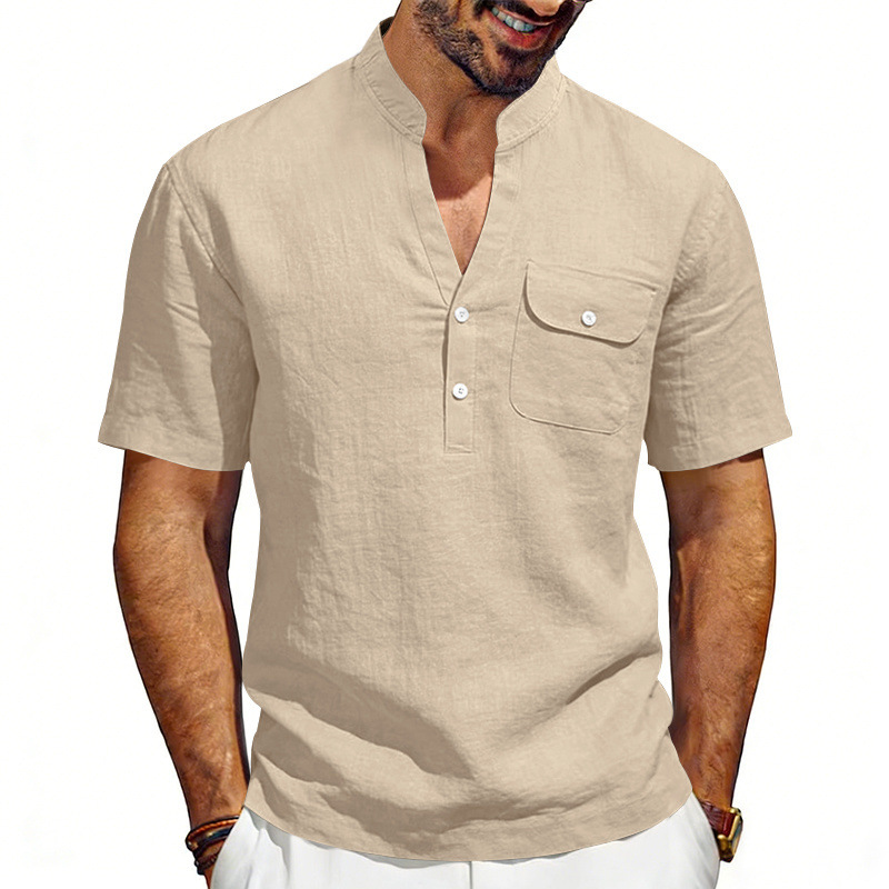 Cross-border summer linen loos - Linen Shirt Summer recension och pris