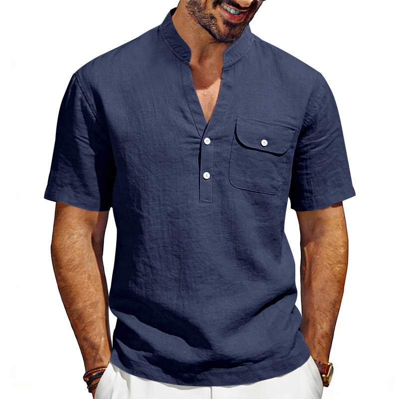 Cross-border summer linen loos - Linen Shirt Summer recension och pris