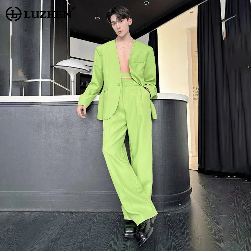 LUZHEN 2026 Spring New Solid C - Mens Fashion Blazer recension och pris