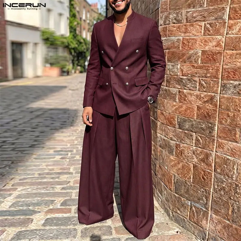 INCERUN Men's Sets Solid Color - Mens Fashion Blazer recension och pris