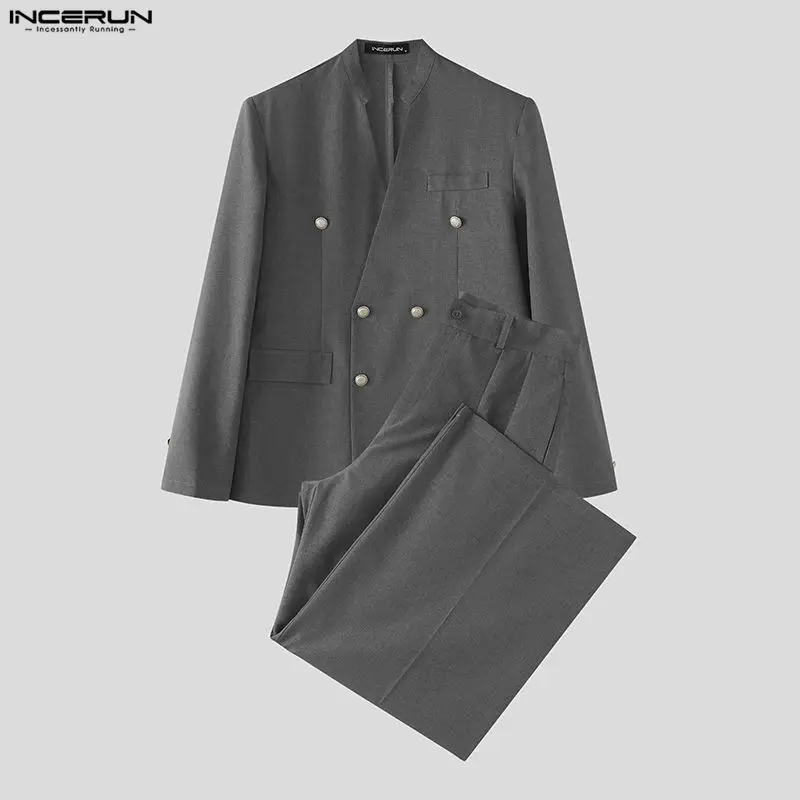 INCERUN Men's Sets Solid Color - Mens Fashion Blazer recension och pris