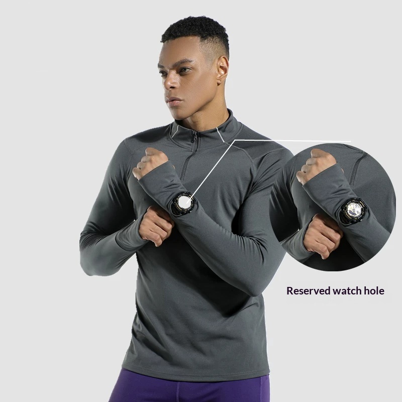 Men's Finger Hole Design Fall  - Compression Shirt Workout recension och pris
