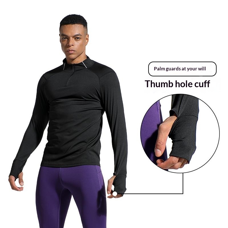 Men's Finger Hole Design Fall  - Compression Shirt Workout recension och pris