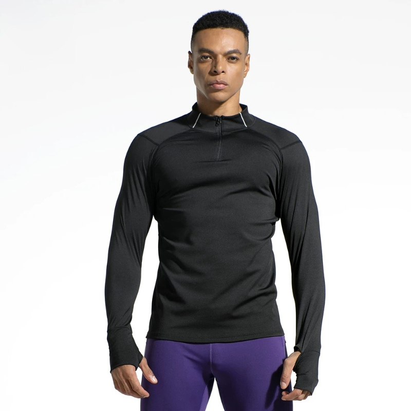 Men's Finger Hole Design Fall  - Compression Shirt Workout recension och pris