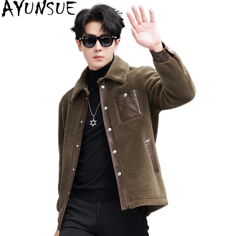 AYUNSUE 100% Wool Coat for Men - Mens Fashion Winter 2025 recension och pris