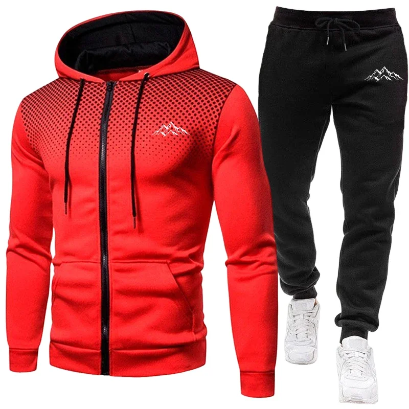 Men's Set Zipper Hooded Outerw - Jogger Sweatpants Men recension och pris