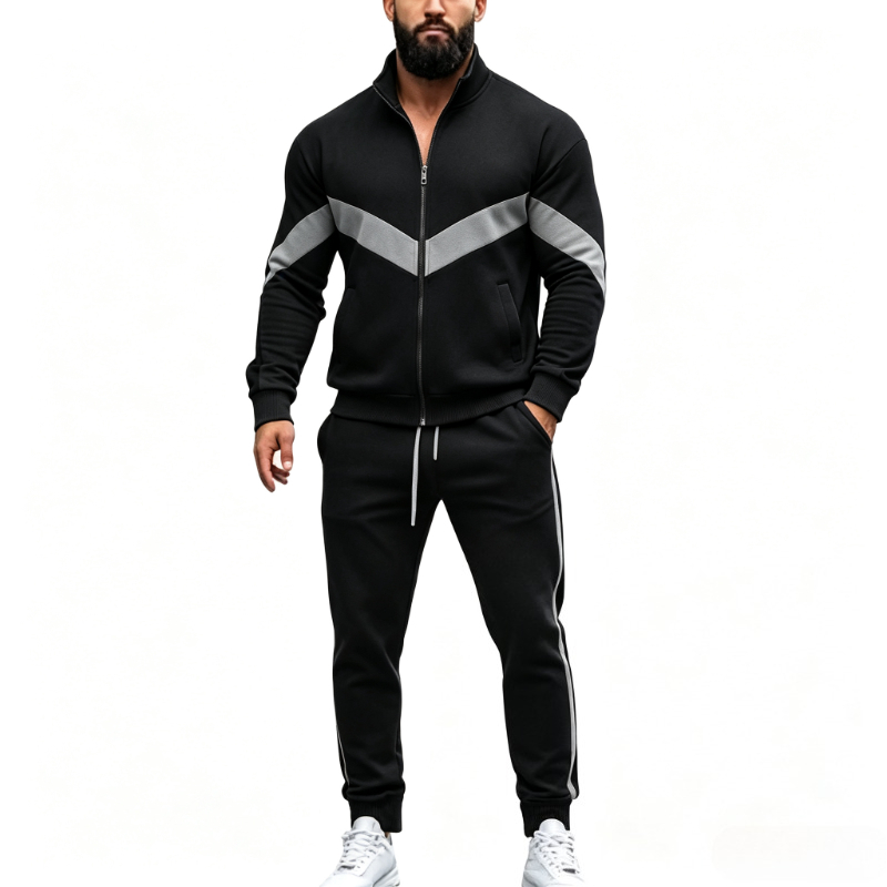 Autumn Patchwork Tracksuit Men - Jogger Sweatpants Men recension och pris